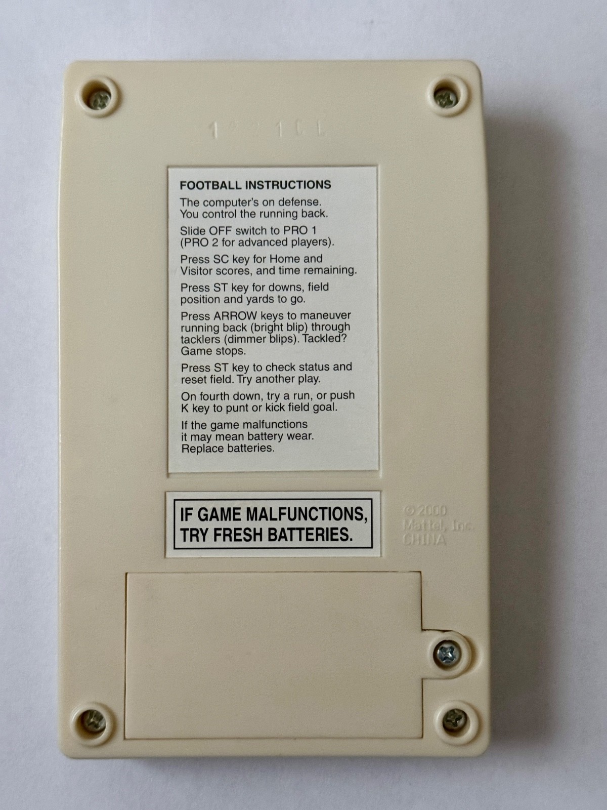 MATTEL Classic Football - Year 200 - GOOD WORKING ORDER! Vintage Football Game