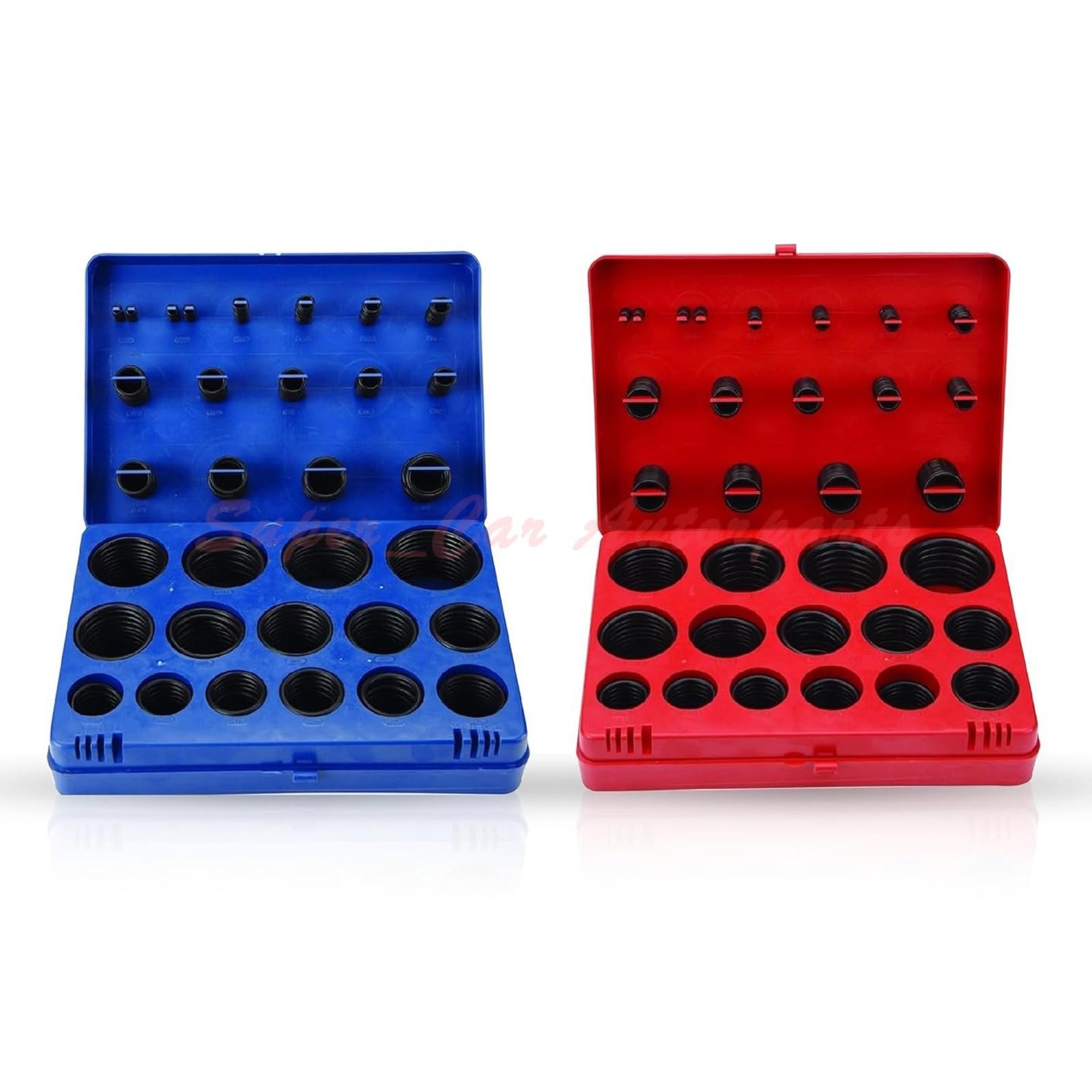 SAE Metric Rubber O-Ring Washer Assortment Kit Automotive Storage Case ORing Set