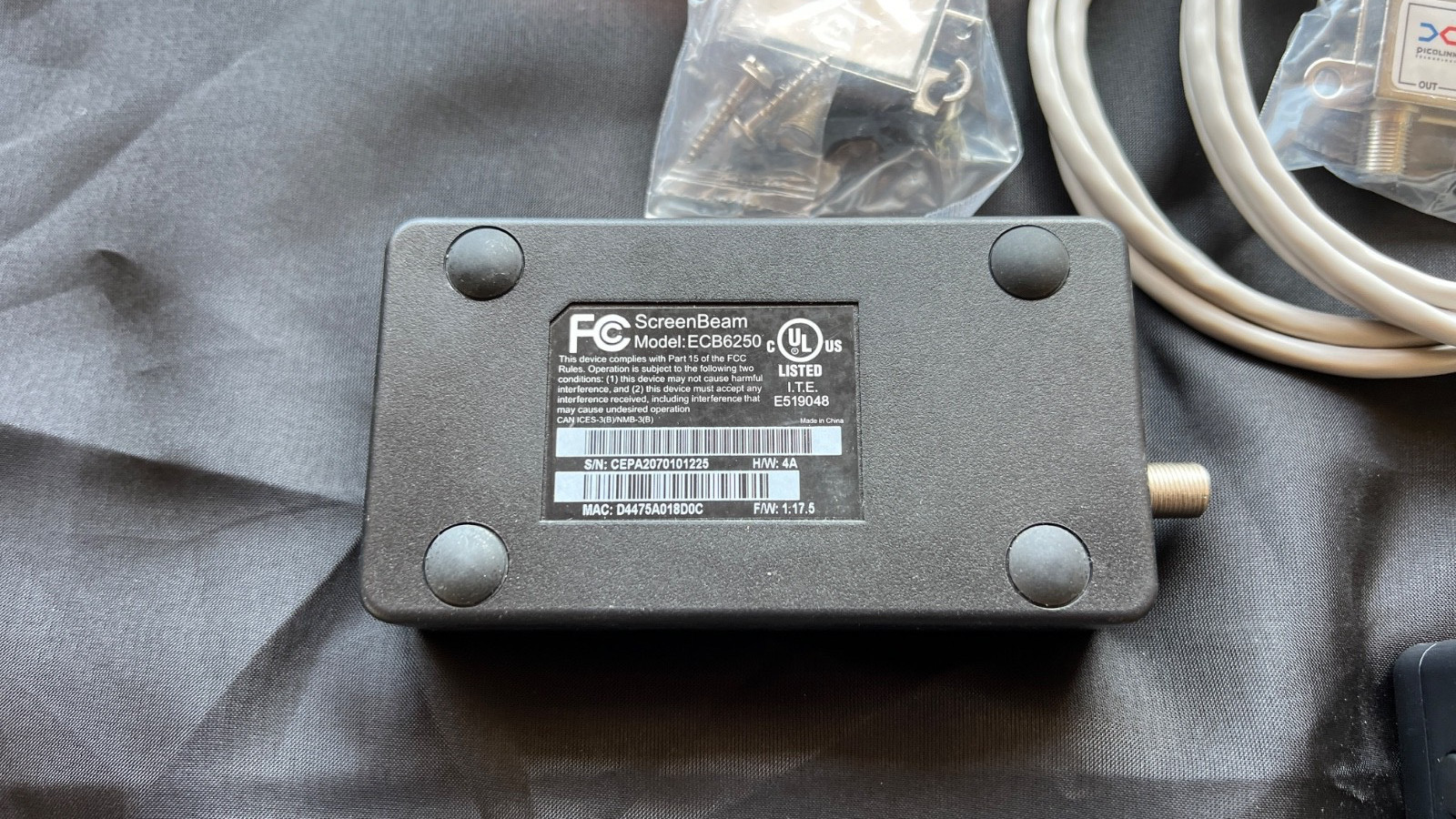 ScreenBeam MoCA 2.5 Network Adapter Model: ECB6250K02