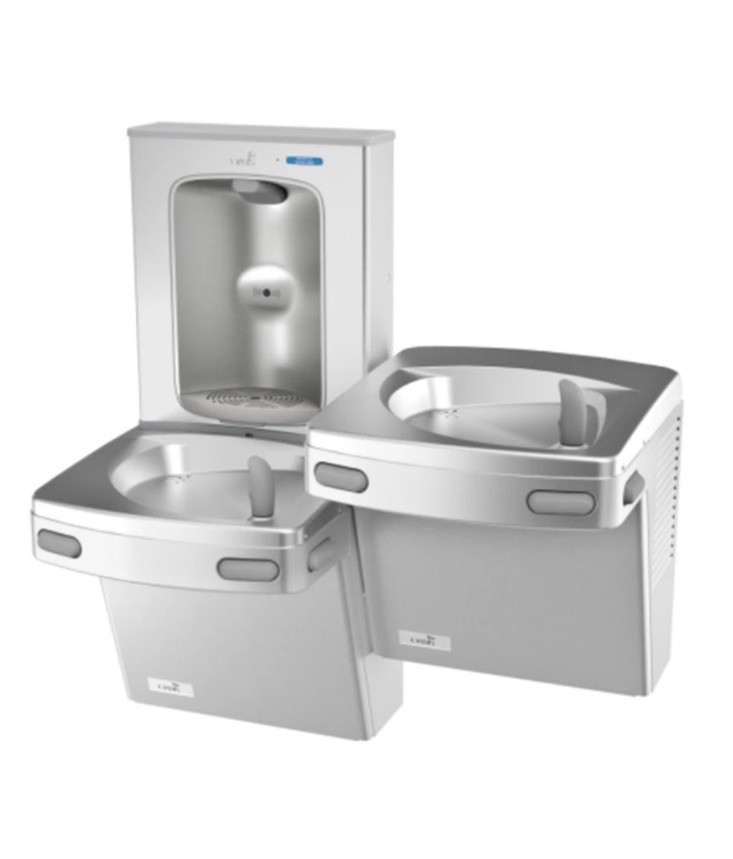Oasis 2 Level Refrigerated Drinking Fountain Touchless Bottle Filler With Filter