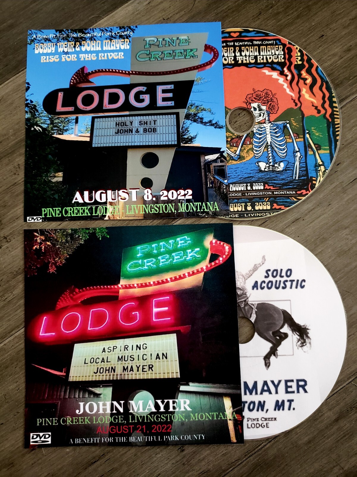 BOB WEIR JOHN MAYER 8/8/22 ACOUSTIC MAYER SOLO 8/21/22 DVDs GRATEFUL DEAD & COMP
