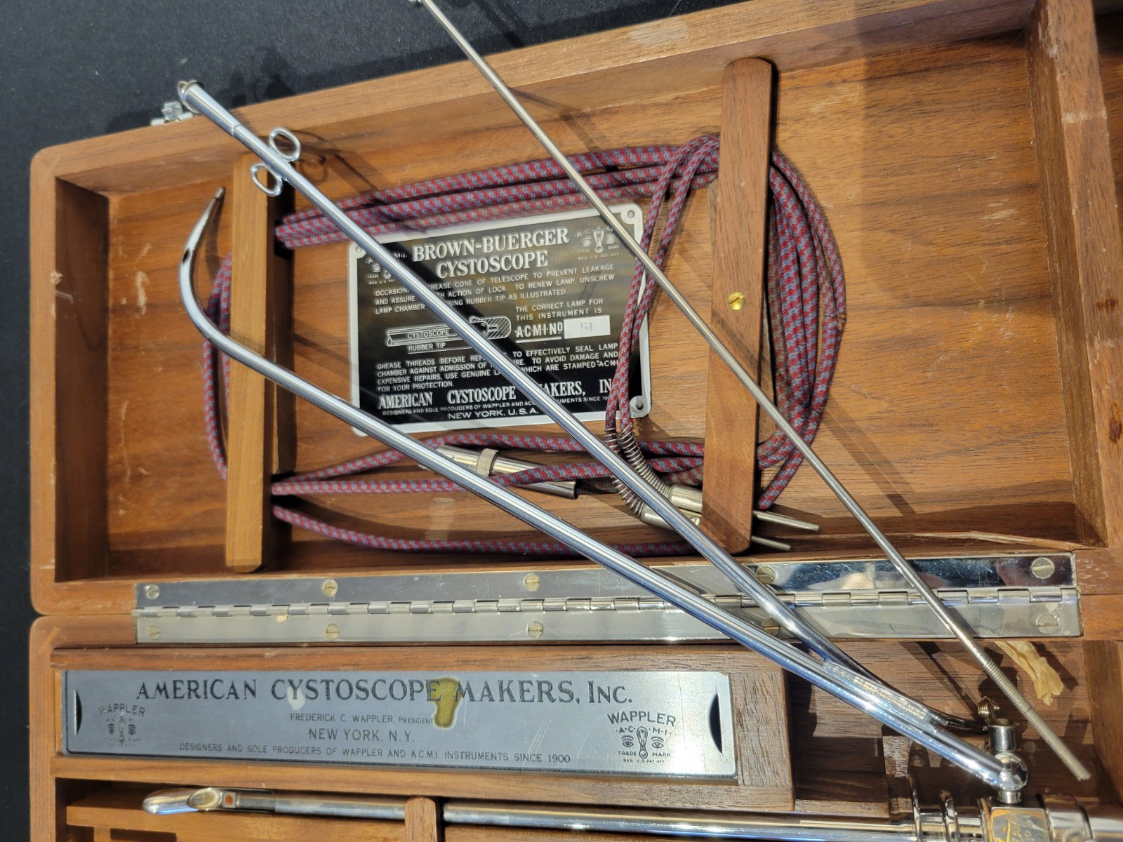 3 Sets of Vintage American Cystoscope Makers INC Brown-Buerger Cystoscope