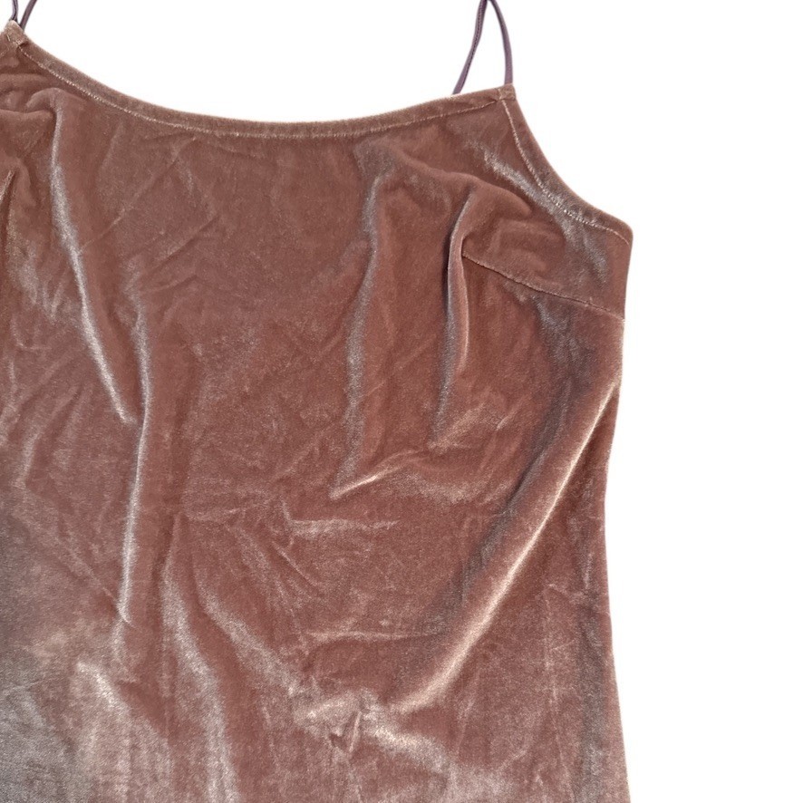 Free People Intimately Velvet Cami Top Rose Boho M Glam Layering Y2K Style