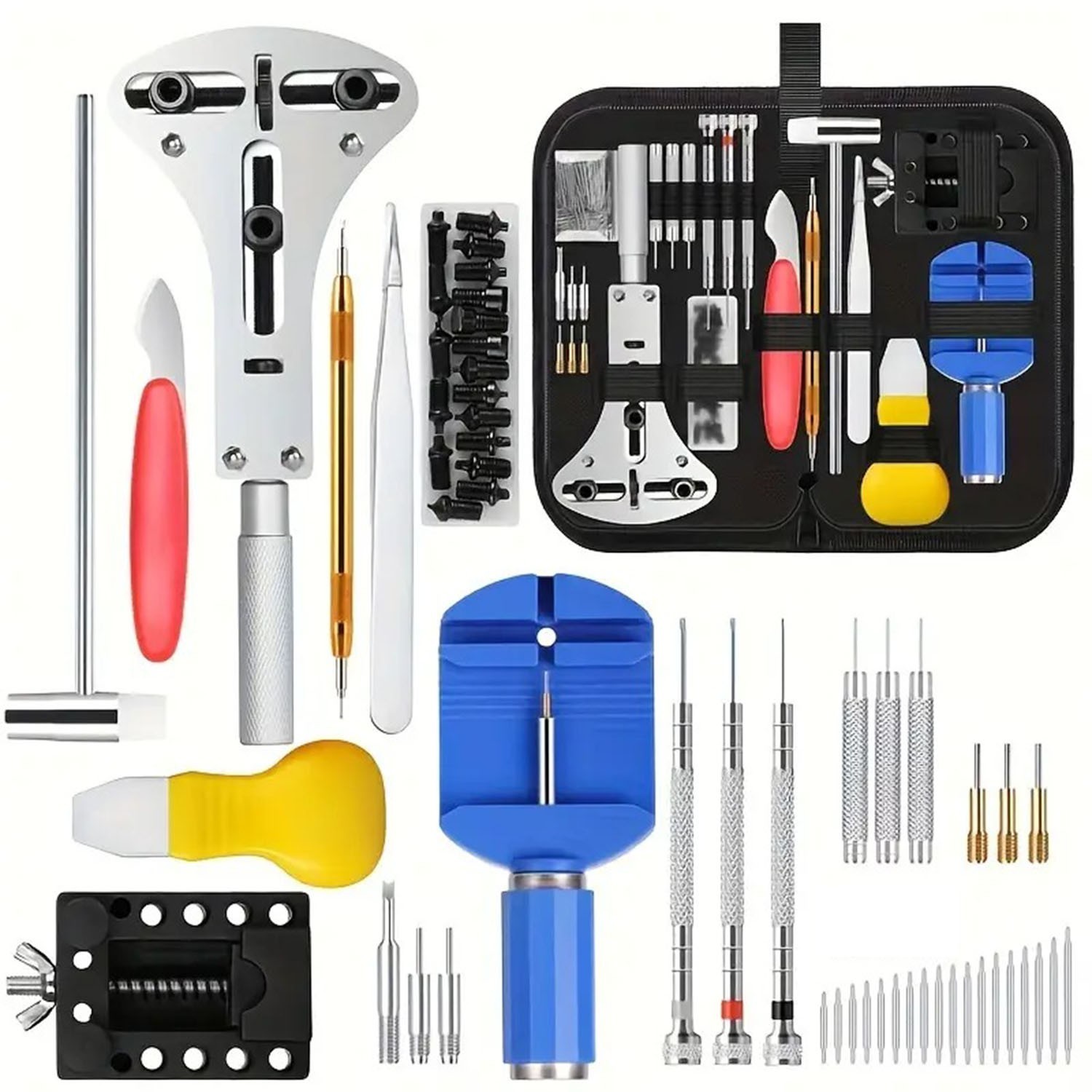 504pcs Watch Repair Kit Watchmaker Back Case Remover Opener Link Pin Spring Bar