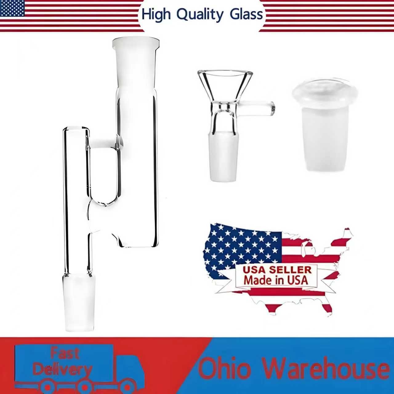 1PCS Glass Adapter Drop Down 14mm Male To 14mm Female Glass Reclaim Ash Catcher