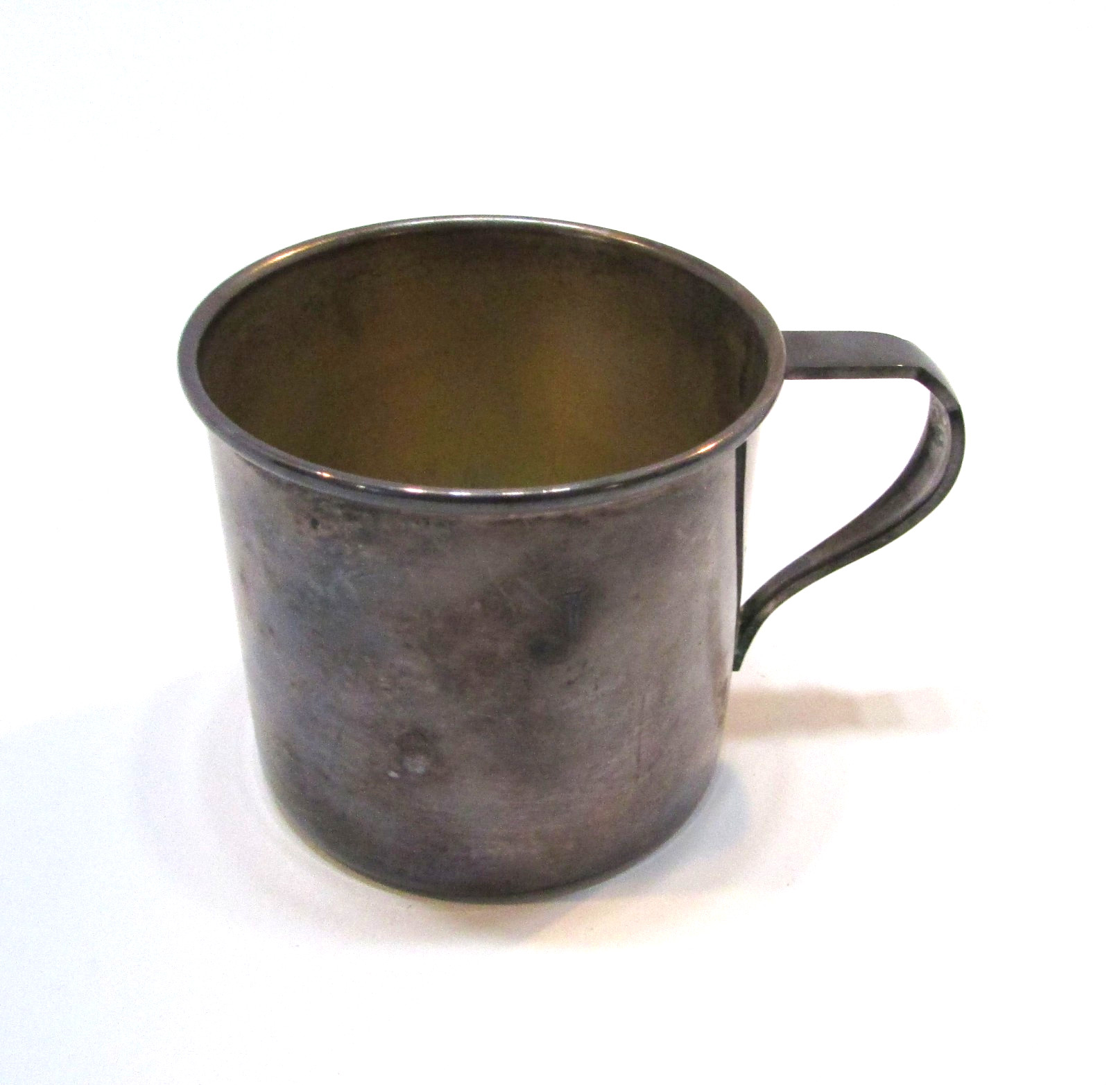 Antique 1930's Wm Rogers Sons 524 Sterling Line IS Silverplated Childs 2.5" Mug