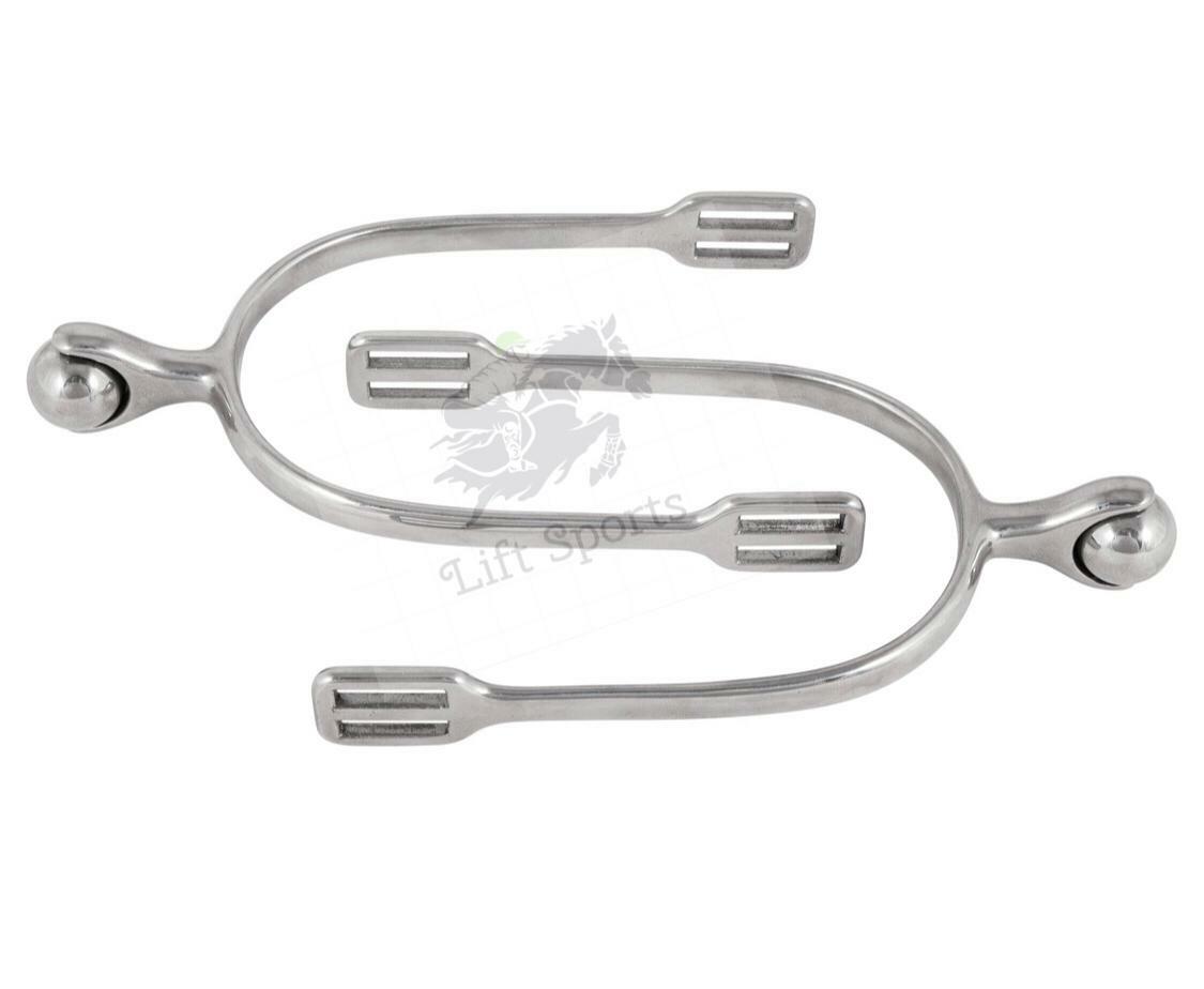 Horse Spurs Stainless Steel Smooth Roller Ball English Spur Light Weight Polish