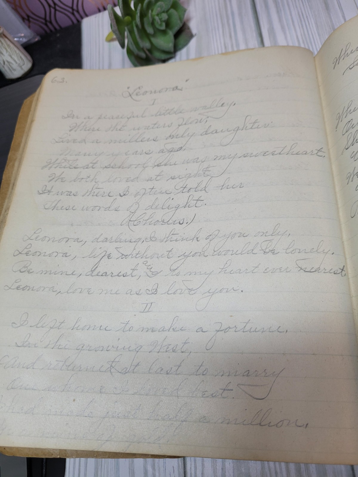 1902 Handwritten Songbook Wisconsin Teen Girl Folk Music Manuscript Ephemera