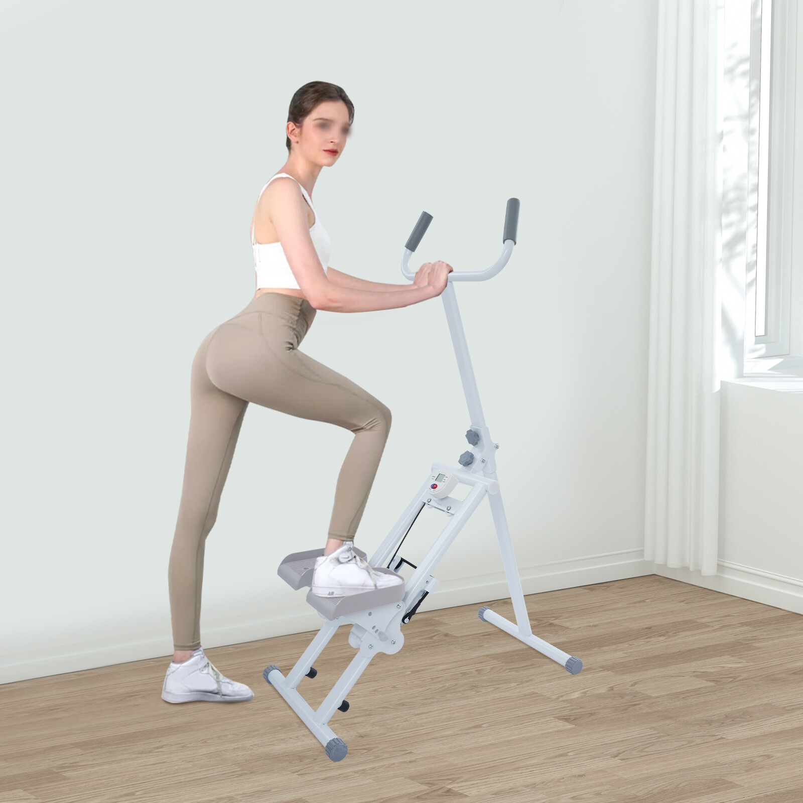 Workout Stair Stepper Foldable Vertical Stair Climber Machine Fitness Stepper