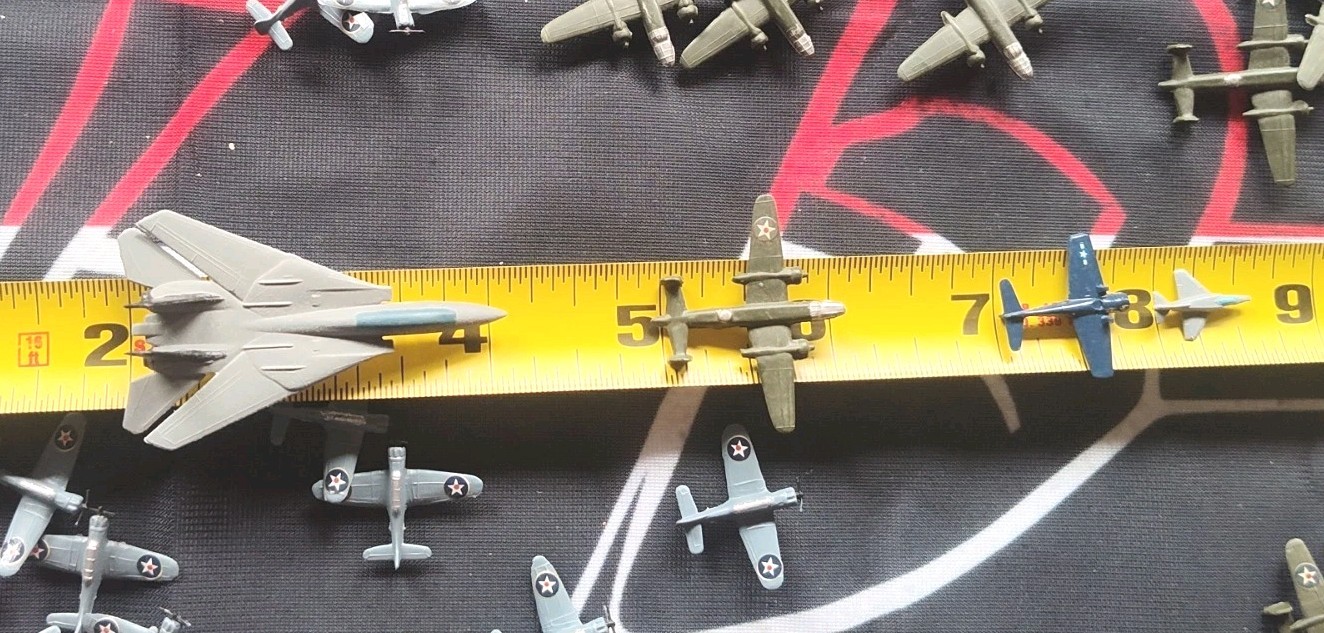 Lot Of 125+ Mini Built Model Airplanes For Aircraft Carriers Plastic 1/2"-2"Long