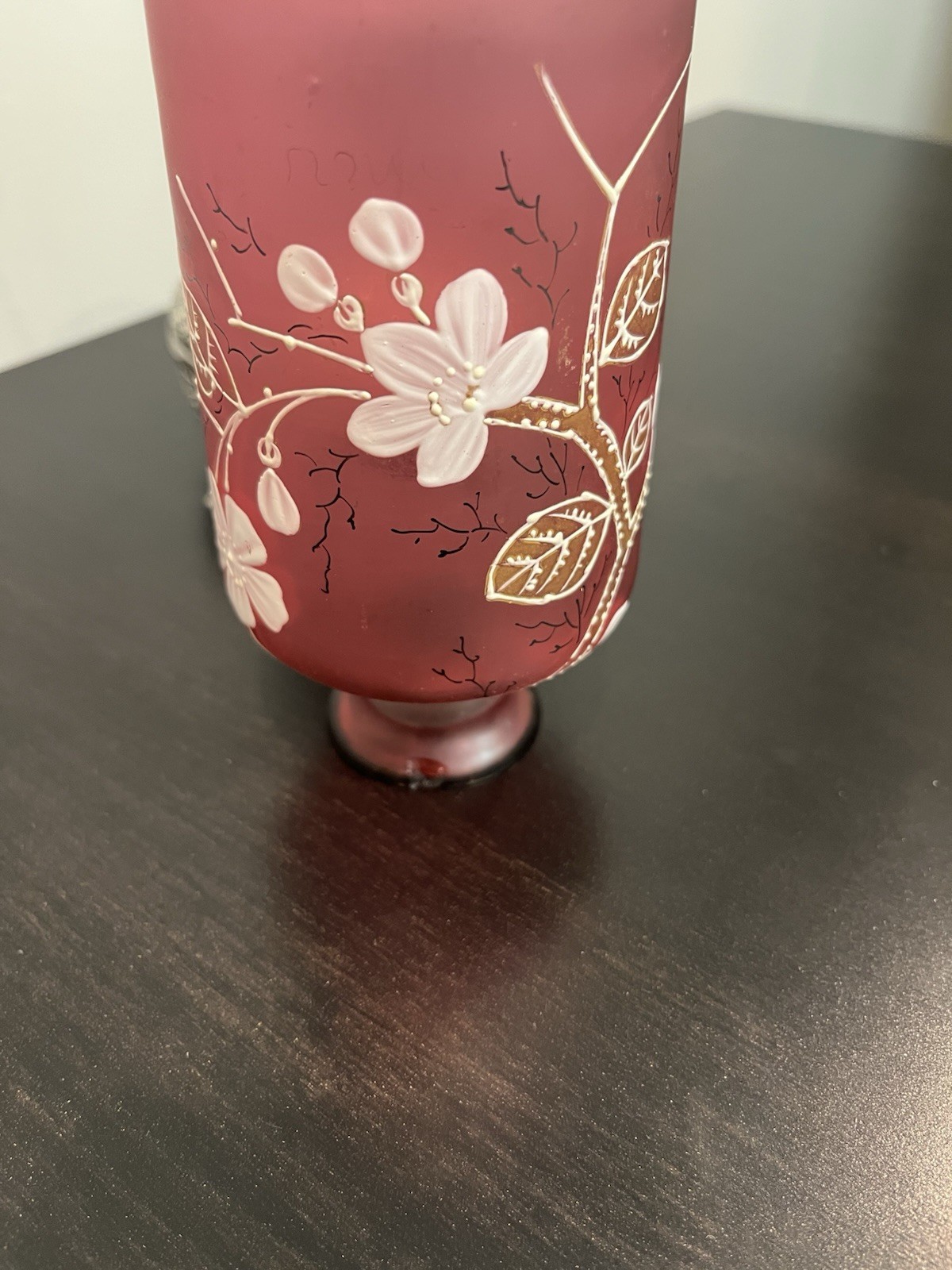 RARE Victorian Silver Plate Figural Perfume Castor Holder Cranberry Satin Glass