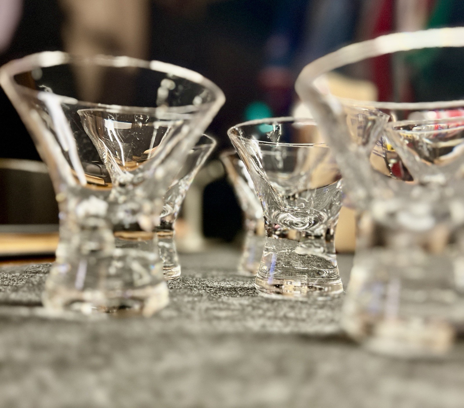 Vintage Stemless Mini Martini/Dessert 4oz Glasses