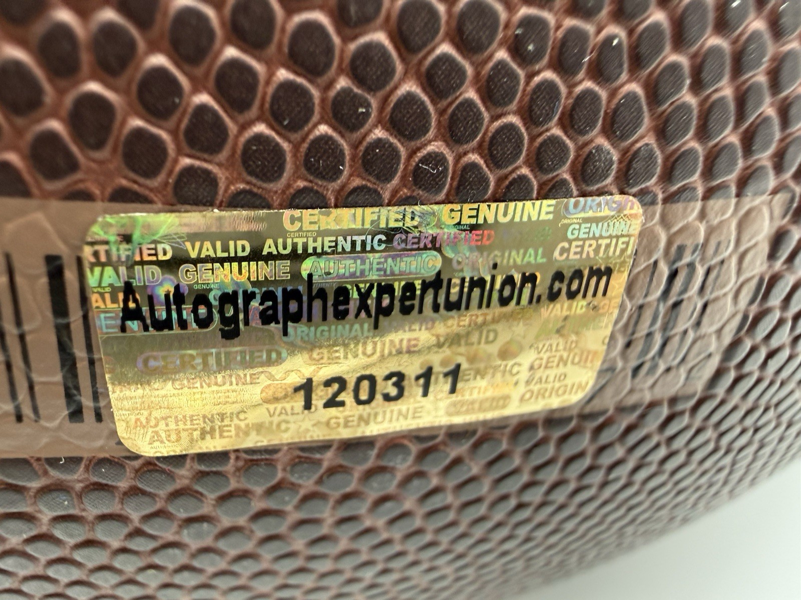 Bo Jackson Signed Los Angeles Raiders Full Size Wilson NFL Football AEU COA