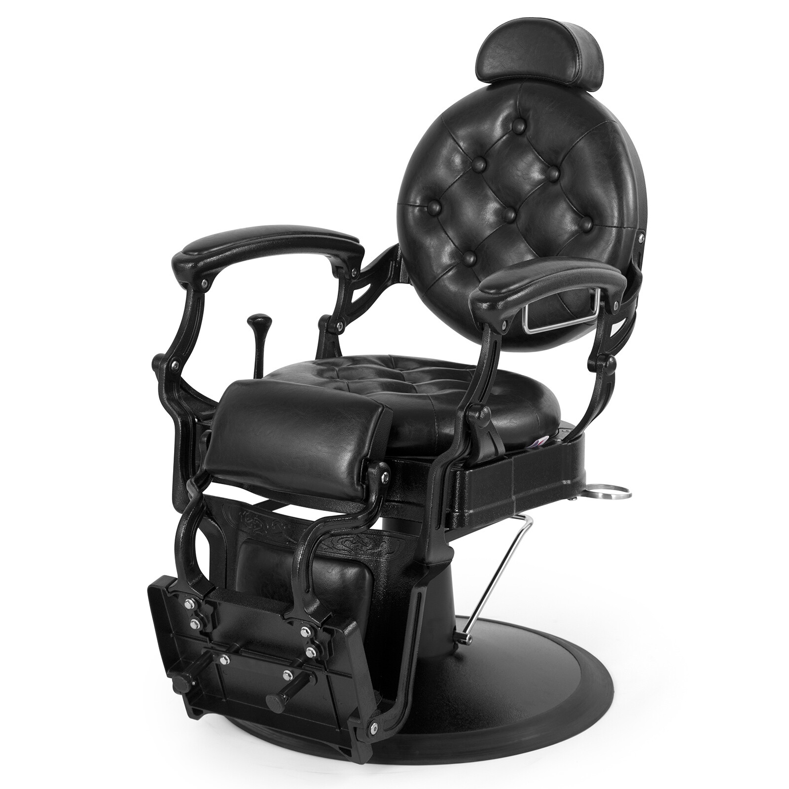 Vintage Black Heavy Duty Barber Chair Hydraulic Recline All Purpose Salon Beauty