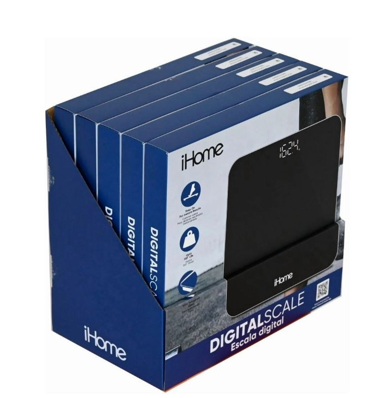 Digital Battery Powered Bathroom Scale 397 lbs, Black