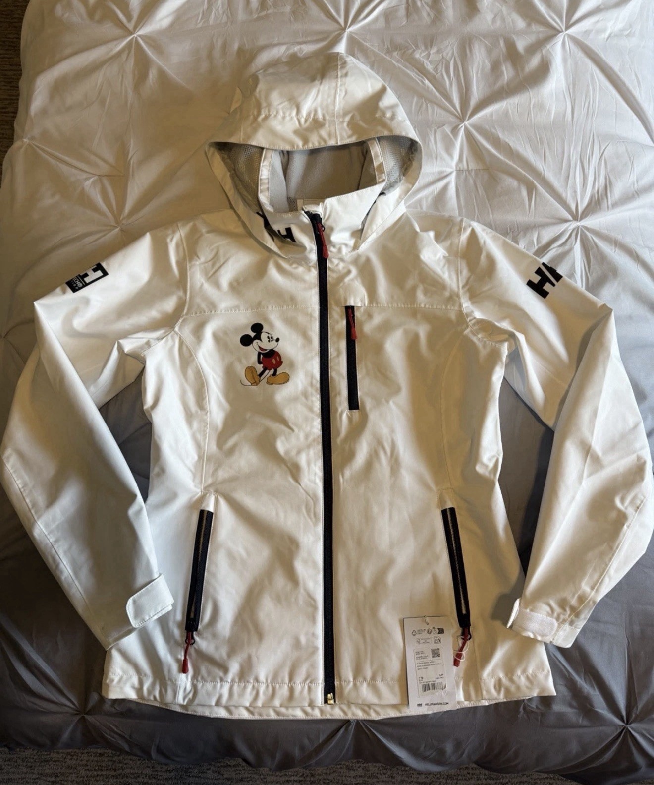 NWT! Disney Parks Helly Hansen Mickey Mouse Hooded Waterproof Jacket  Ladies 2XL