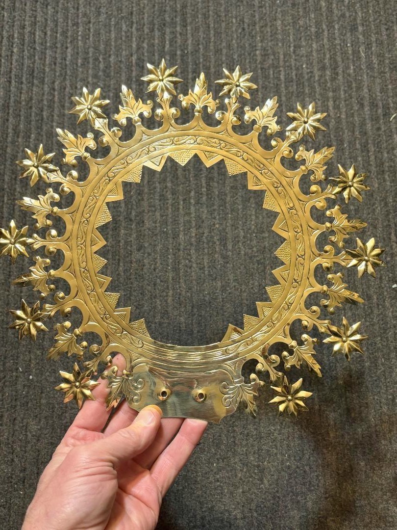 Large Halo Crown for Religious Statue (12" diam.) Mary, Jesus (H826) chalice co.
