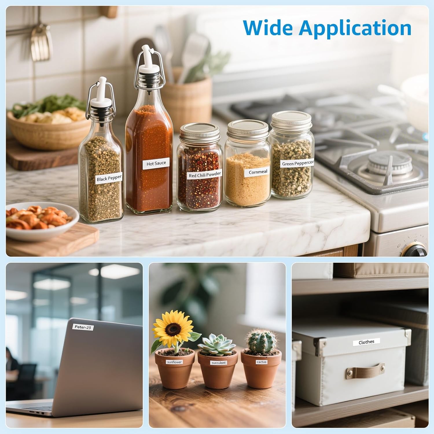 LabelUni TZe-231 Replace for Brother P-Touch TZ TZe 1/2" Tape for PT-D210,5 PK