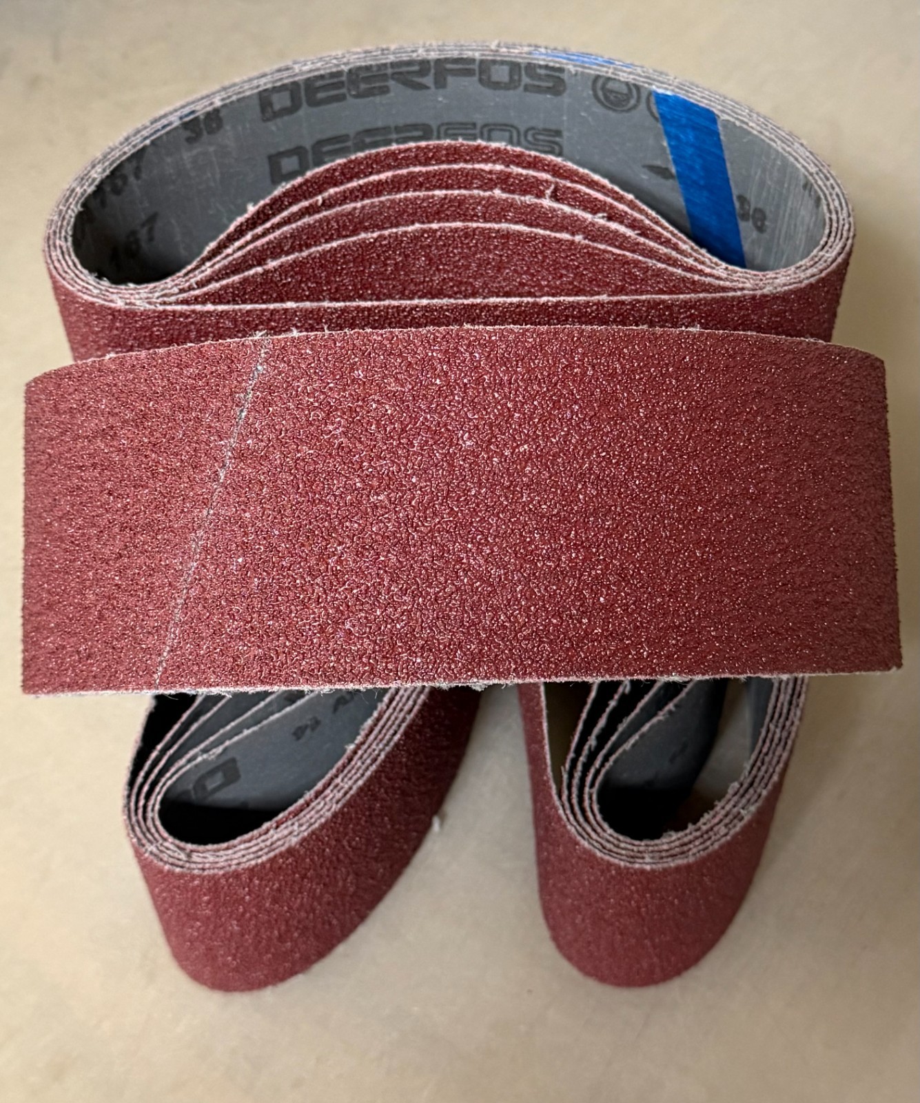 PREMIUM  A/O,  X-WEIGHT  SANDING  BELTS  3" X 21",  10 - PACK,  80-GRIT