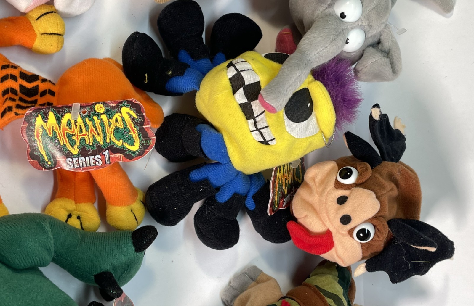 Complete Set Meanies Series 1 All 13 with Mystery Meanie & Original Display Box!