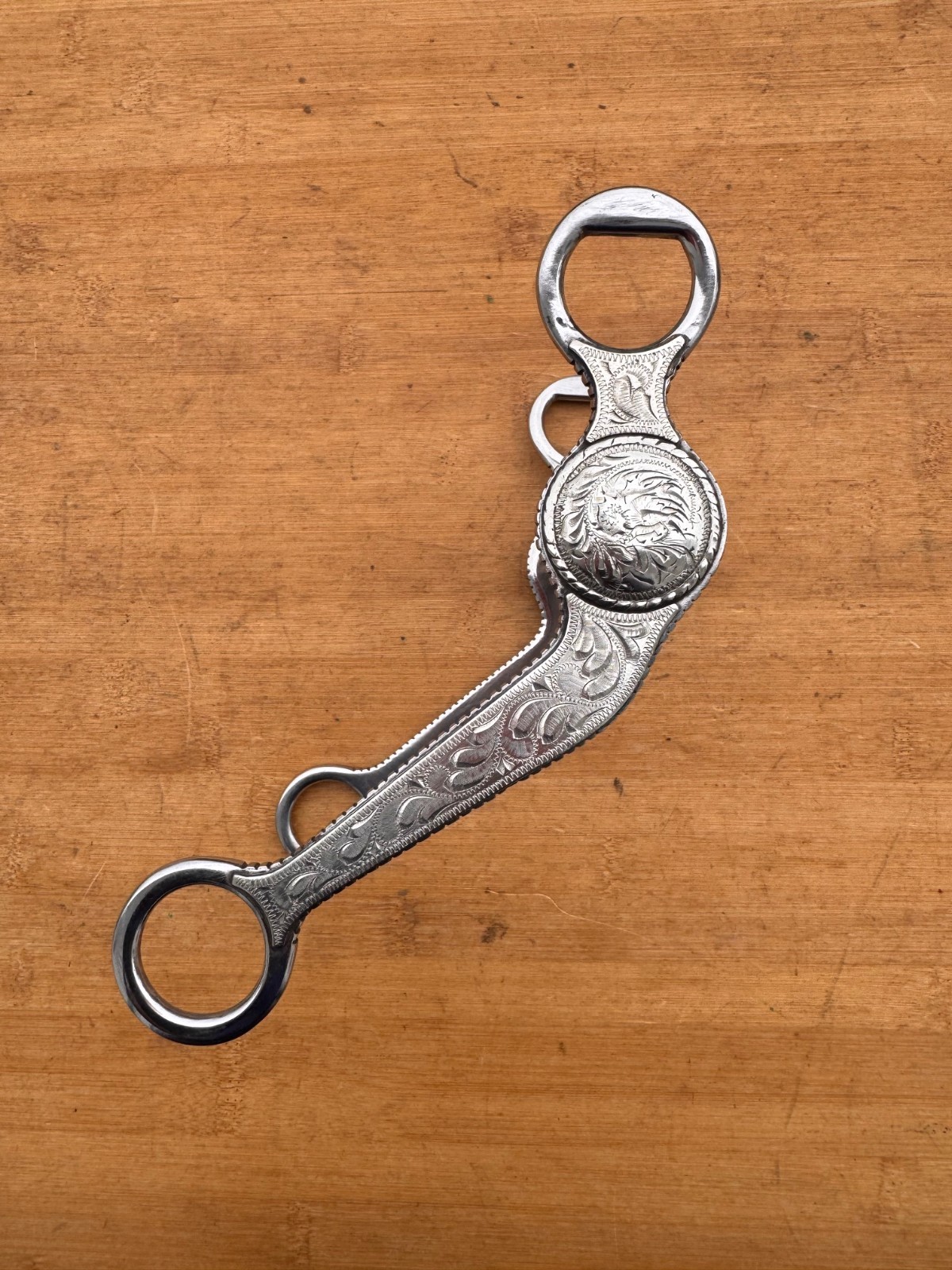 Vintage Silver Mounted Medium Port HEAVY Western Grazing SHOW Horse Bit ~ 5"