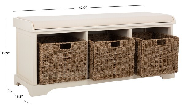 Safavieh LONAN STORAGE BENCH, Reduced Price 2172783343 AMH5733C