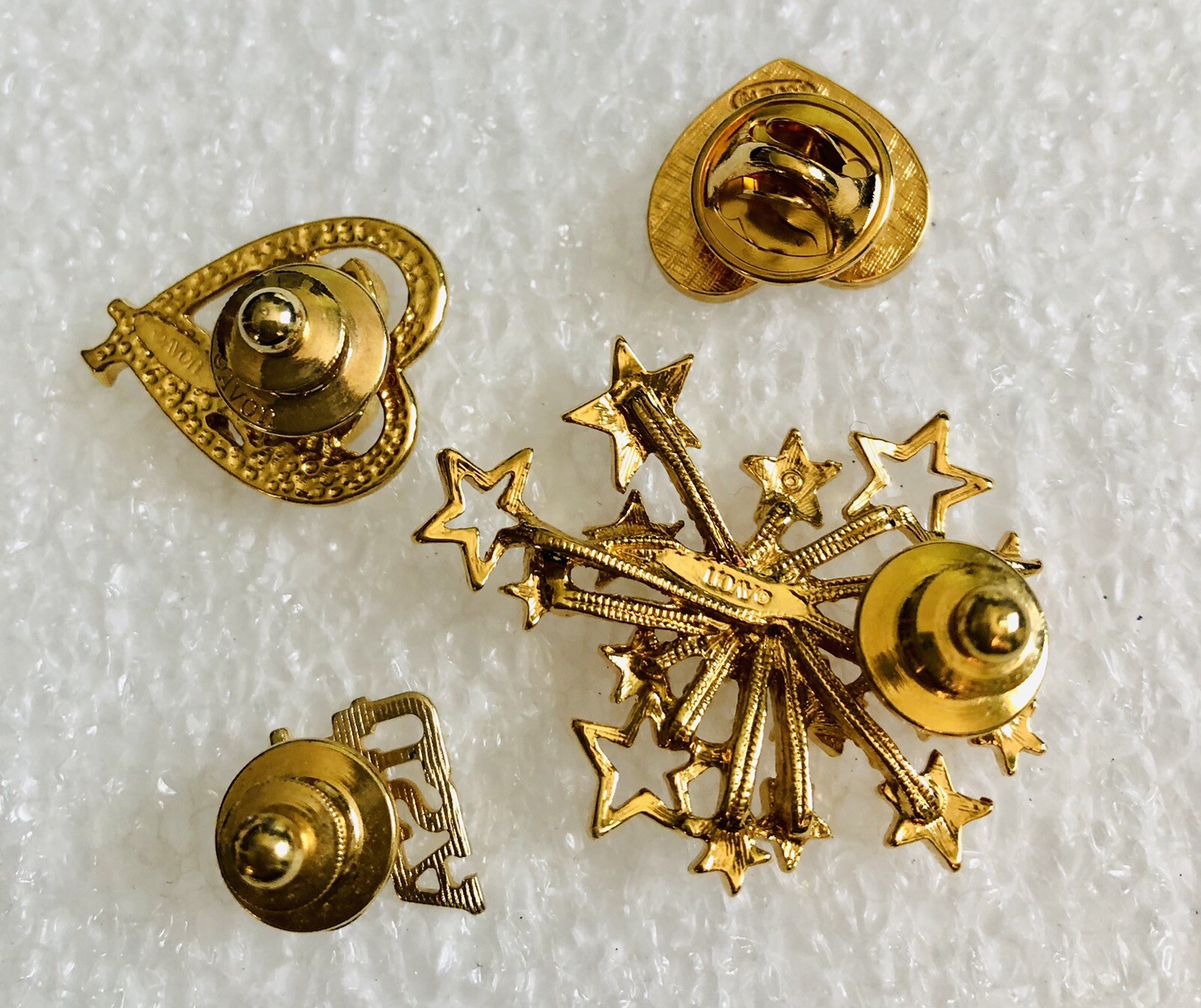 Avon 4th Of July Independence Day Tack Pin LOT (4 Pins) Flags USA