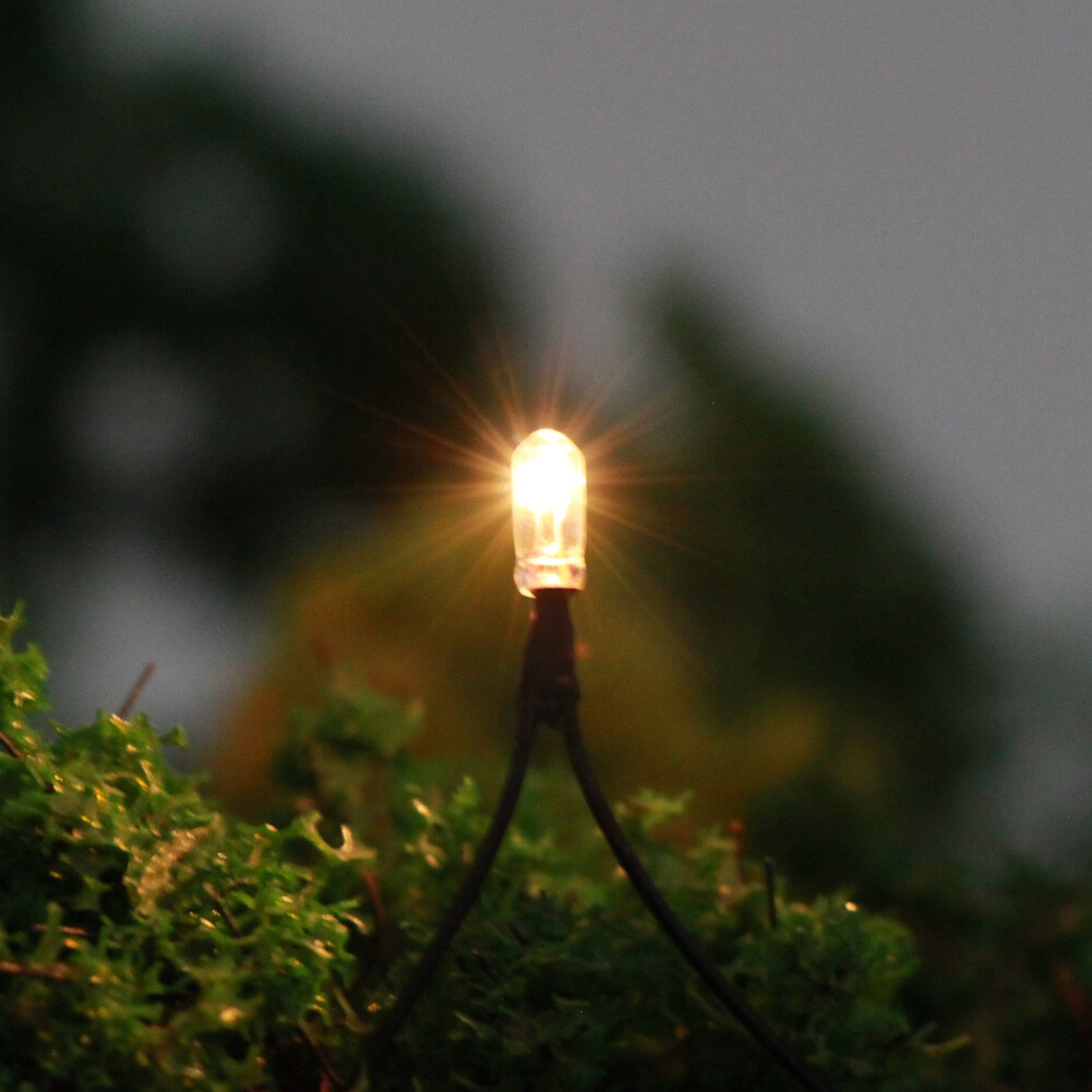 50pcs Clear 3mm Mini Bulbs 1.5V 100mA Pre-Wired Grain of Wheat Bulbs Warm White