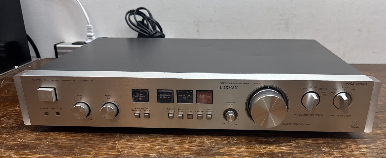 Luxman CX-100 Stereo Preamp -Recapped & Serviced & Custom Blue LED Sounds GREAT