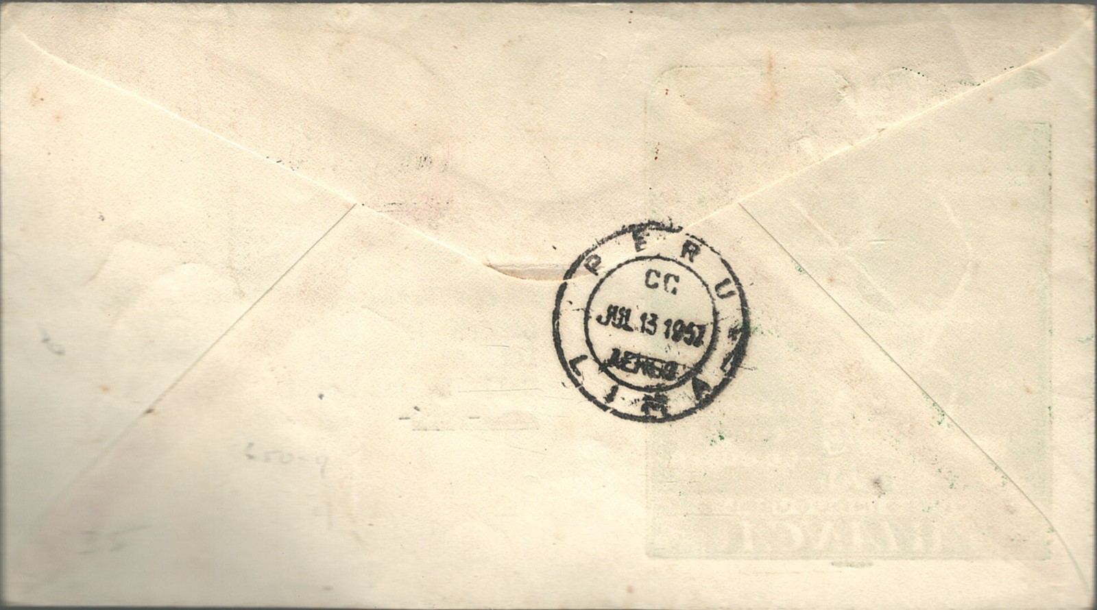 Colombia First Flight Cover Bogota to Lima Peru 1957 Avianca