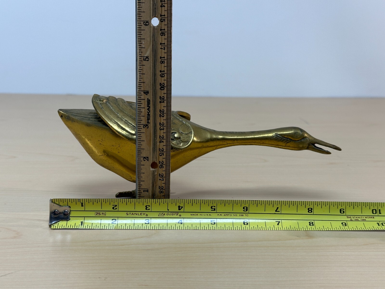 Brass Goose Duck Trinket Dish, Removable Wings, Boyd Jewelers RARE