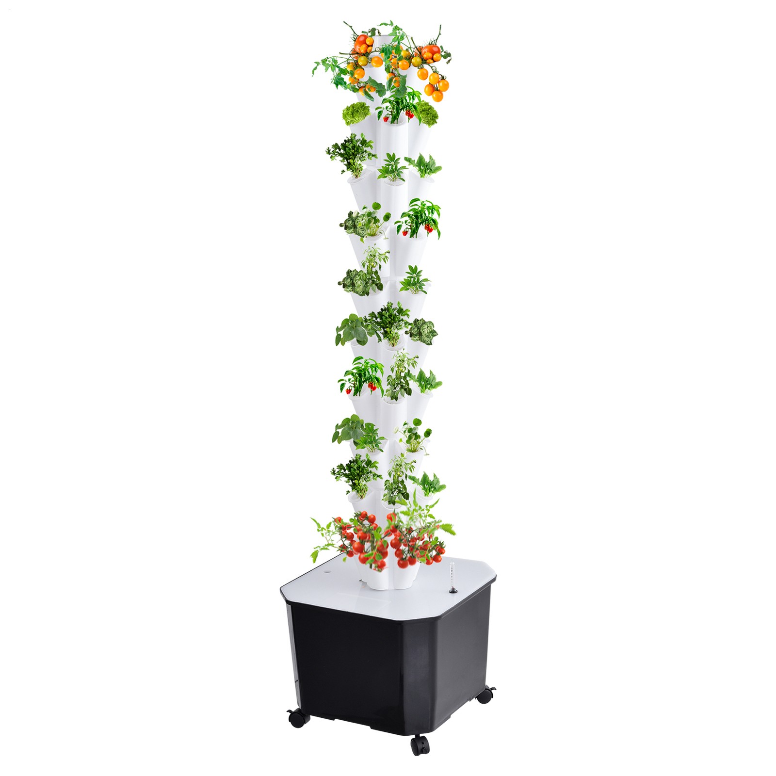 50 Pot Vertical Hydroponic System Tower Garden Aeroponics Home Grow Kit 10 Layer