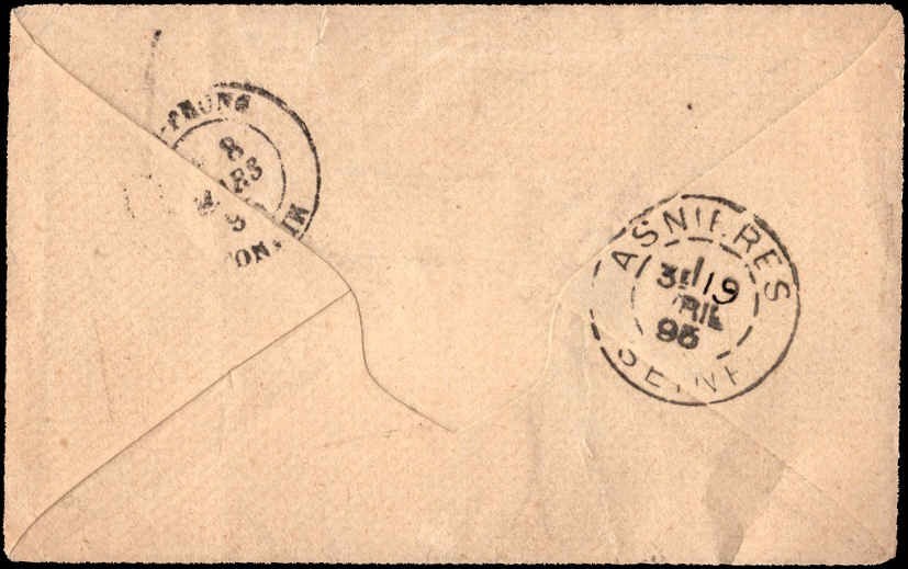 Tonkin 1898 Cover via Saigon to France Indochina Postal History