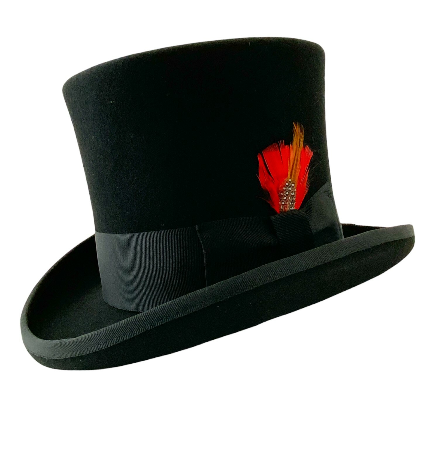 Black Tophat Wool Felt Victorian Costume Slash Mad Hatter Steampunk Rock Top Hat
