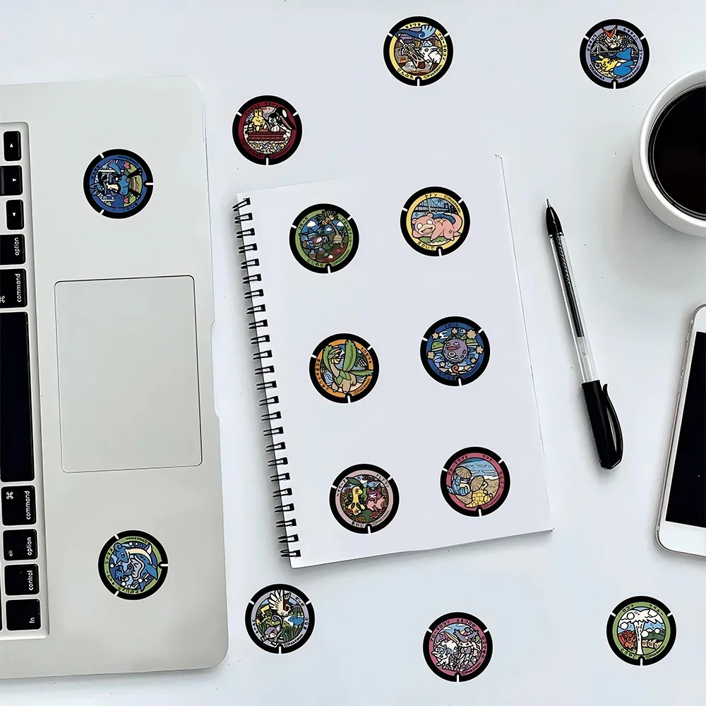 Pokemon Stickers 108 Pc Pack Japanese Sewer Manhole Sticker Art Waterproof Decal