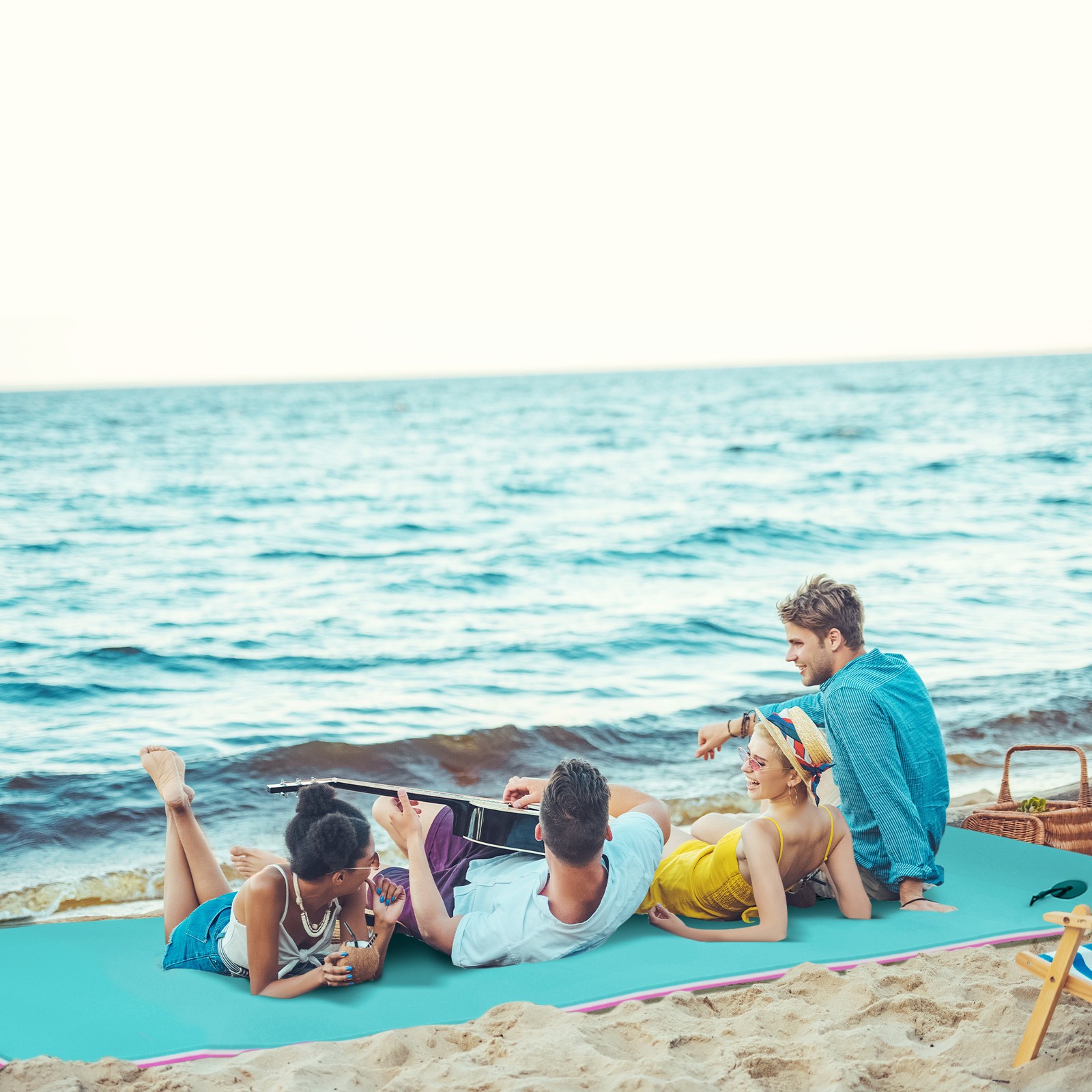 12.5' x 5' Floating Mat with Drink Holders 3-Layer Lily Pad, Pink