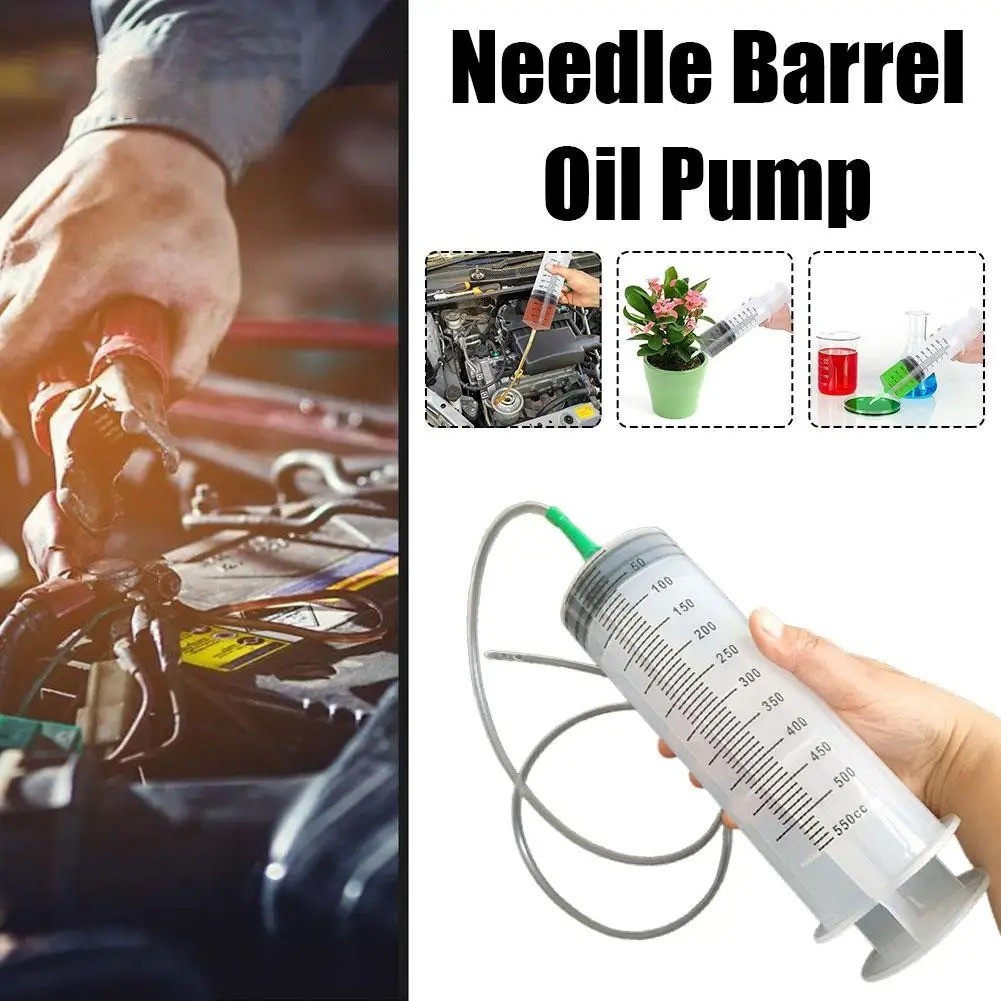 500cc Car Oil Fluid Extractor Fluid Syringe Pump Manual Suction Transfer Filling