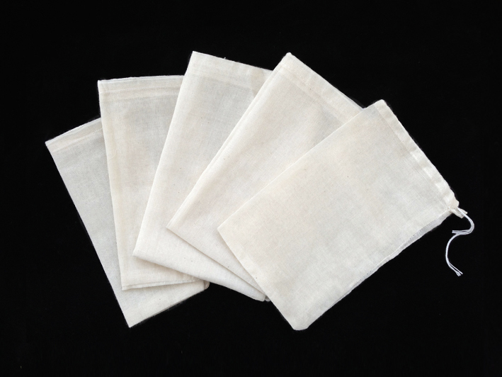 500/1000/5000 Natural Cotton Muslin Drawstring Bags Bath Soap 3x4 4x6 6x8 8x12