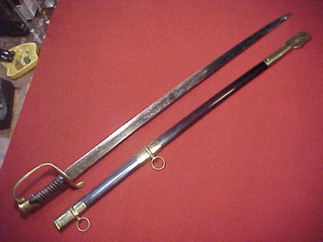 US MODEL 1850 STAFF & FIELD OFFICERS SWORD W/SCABBARD ~ QUALITY REPRODUCTION