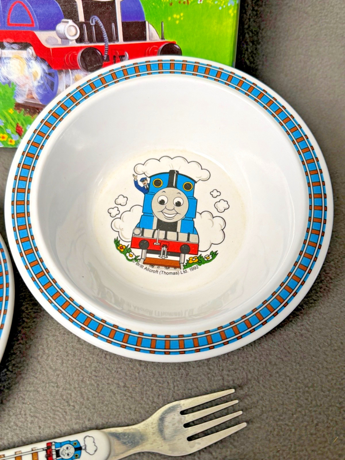 Eden Thomas The Tank Engine & Friends Melamine Dinnerware Set & Silverware 1992