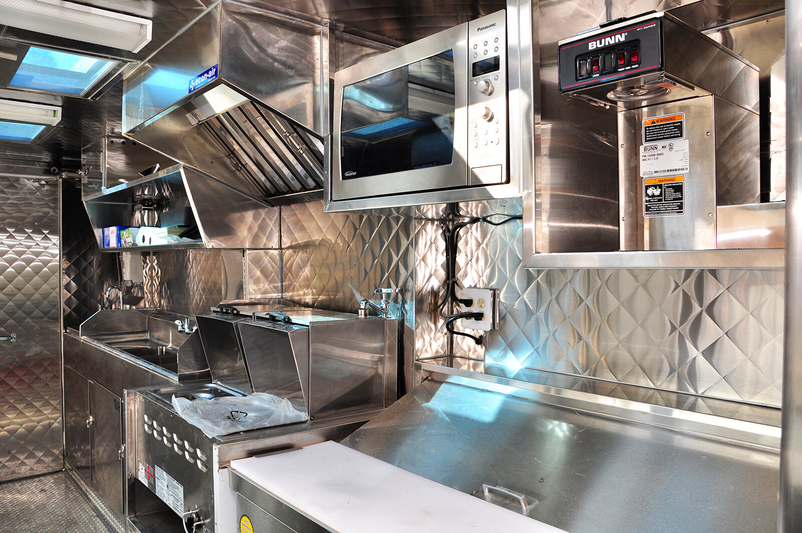 Food Truck & Restaurant Brushed Quilted Stainless Steel Wall Panel, 24Ga 48"x96"