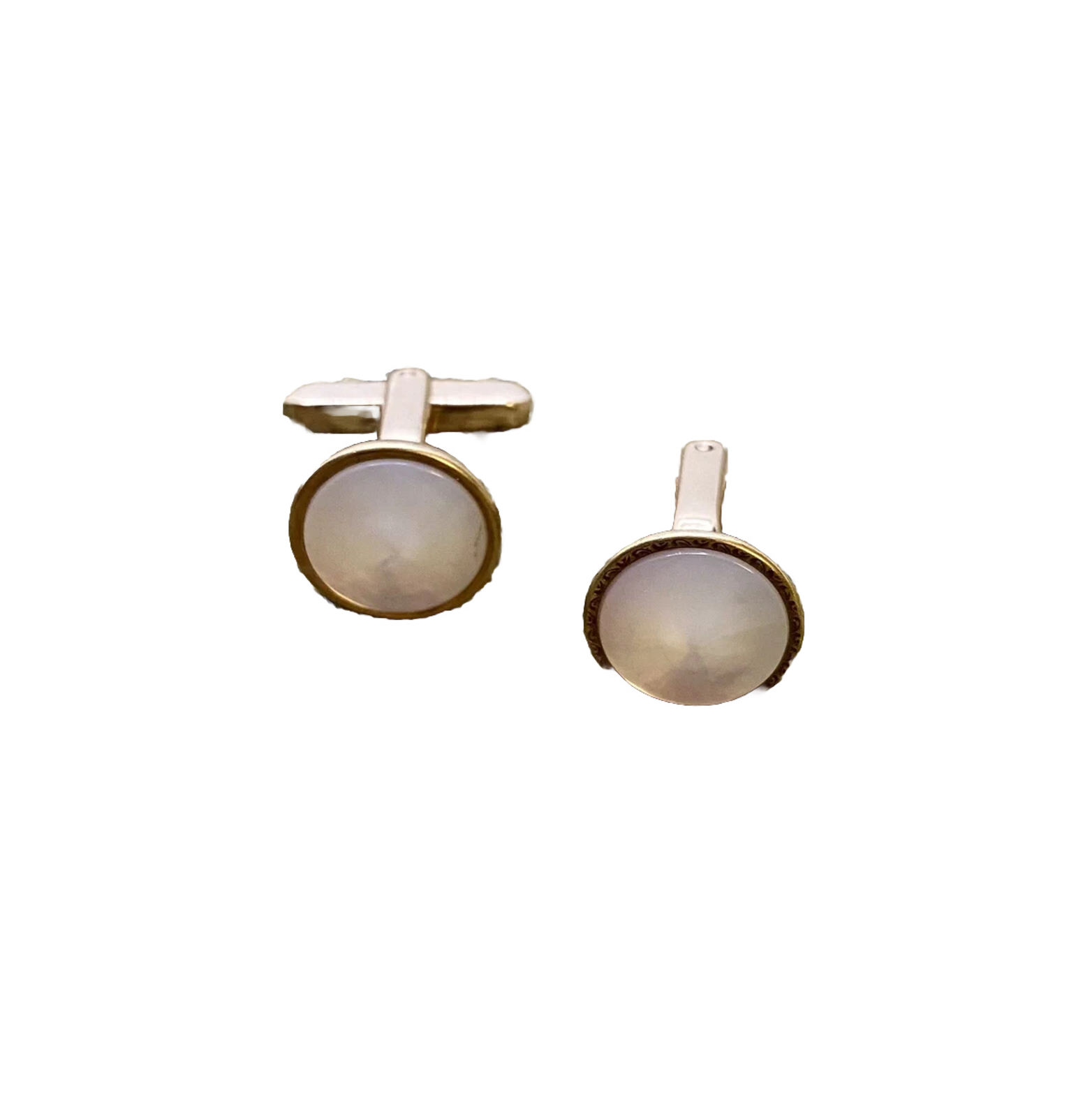 Vintage Mother of Pearl Hickok Cuff Links Holiday Gala ✨
