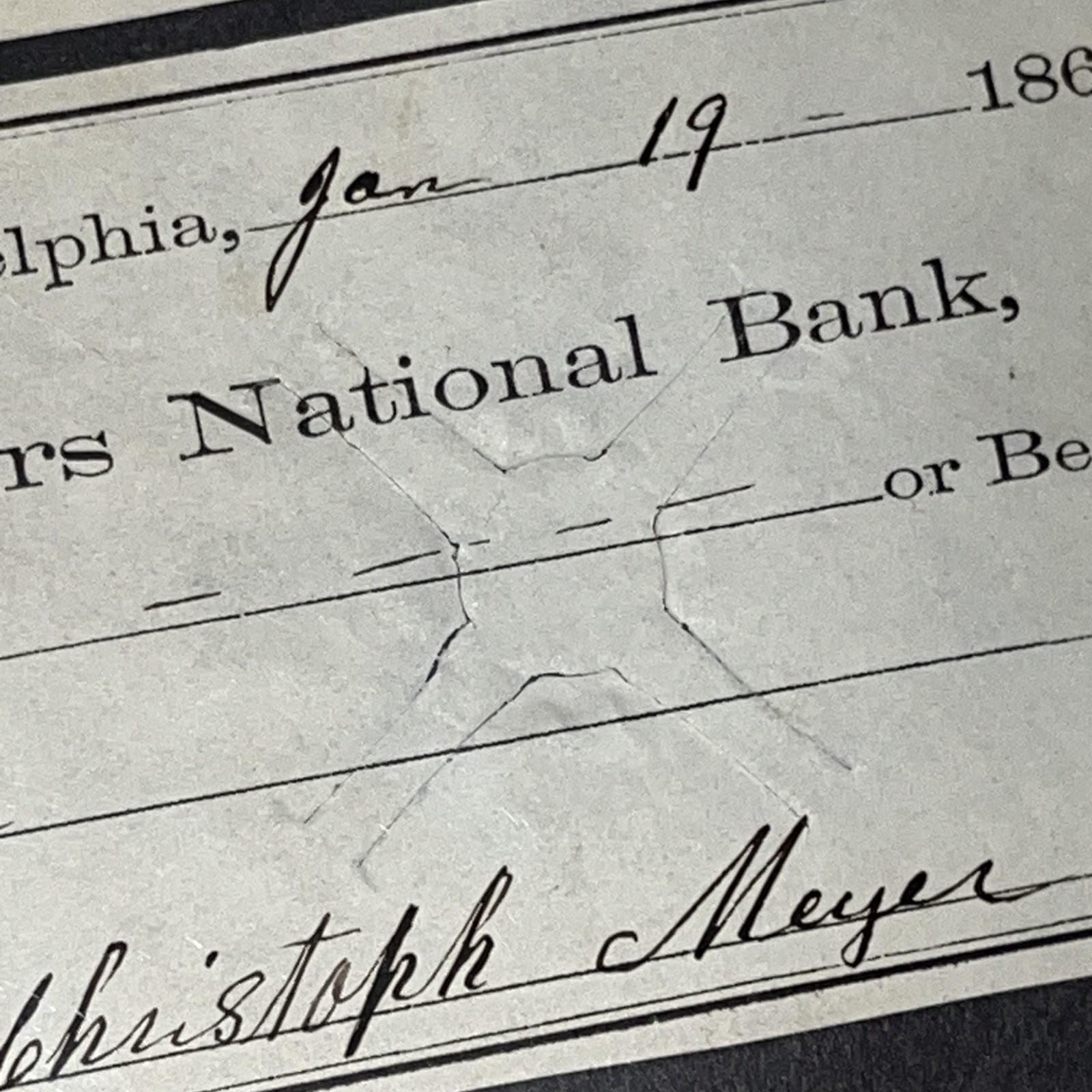 SET OF FIVE HISTORIC PHILADELPHIA REVENUE STAMPED CHECKS 1865-1873 US 2c STAMPS