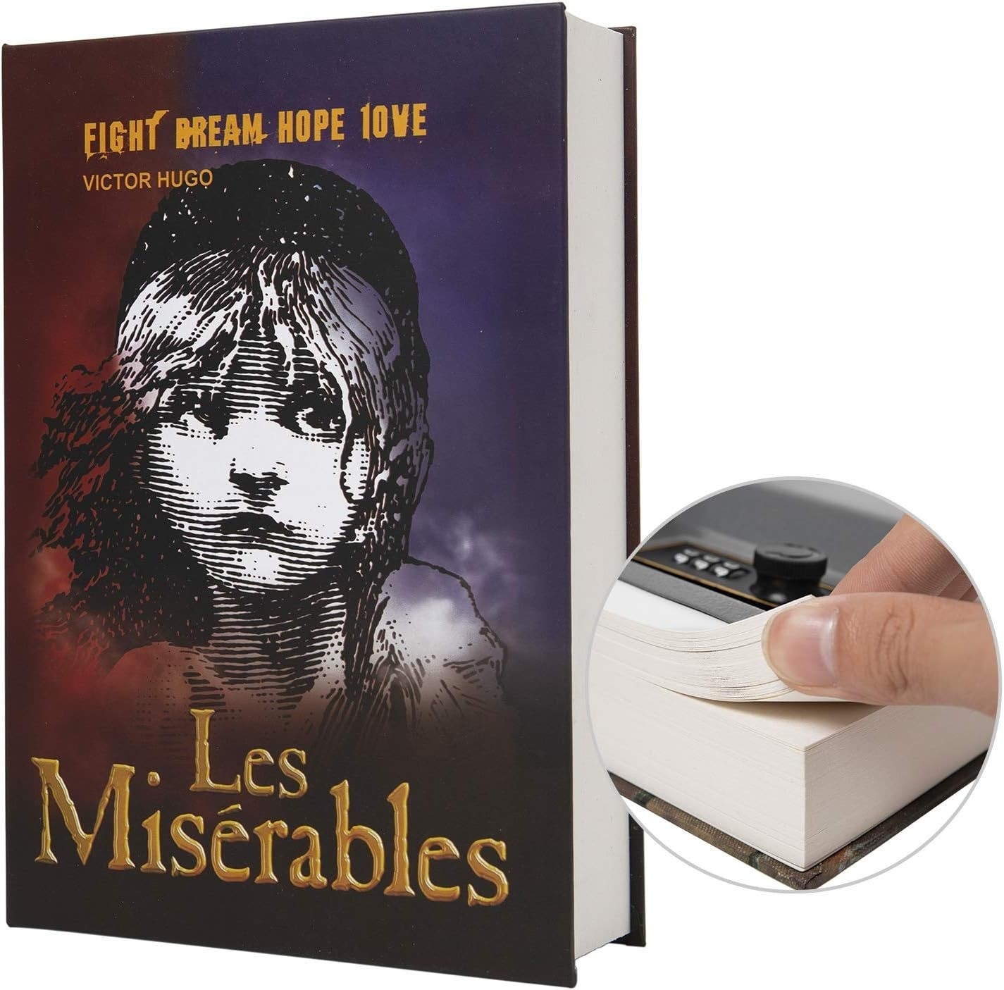 Les Miserables Book Safe with Combination Lock – Hidden Diversion Dictionary Saf