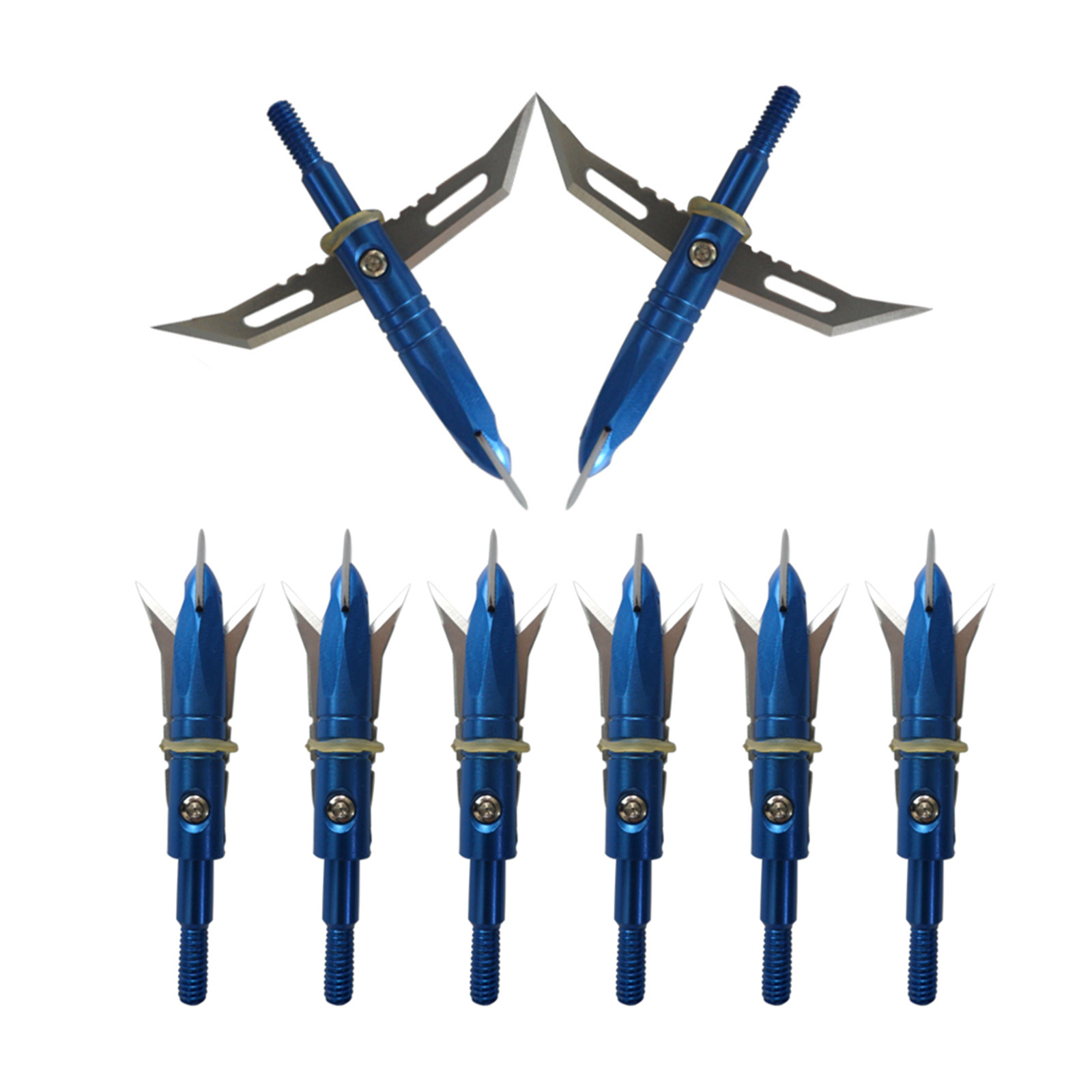 12Pcs 100 Grain 2 Blade Archery Crossbow Broadheads Compound Bow Arrowheads Tips