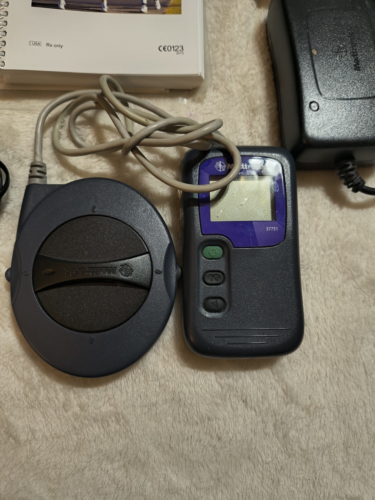 Medtronics MyStim 97740 Spinal Cord Stimulator Charger 37751 , Controller Cords