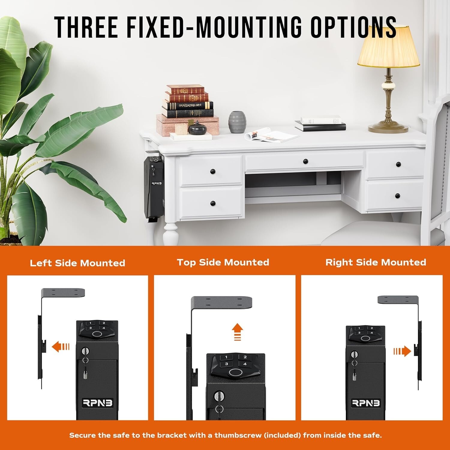 RPNB Biometric Fingerprint Gun Safe Mounted Firearm New