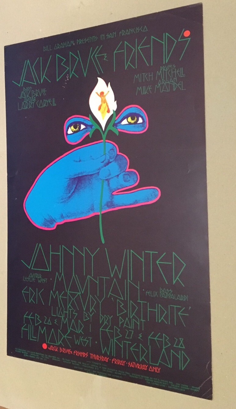 BG220 poster 1970 Vintage Jack Bruce Mountain Fillmore Singer 1st Graham