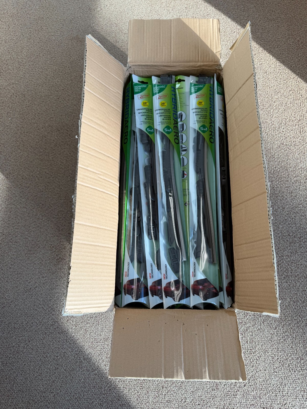 50 pcs Bulk 20" Universal Wiper Blades Master Case