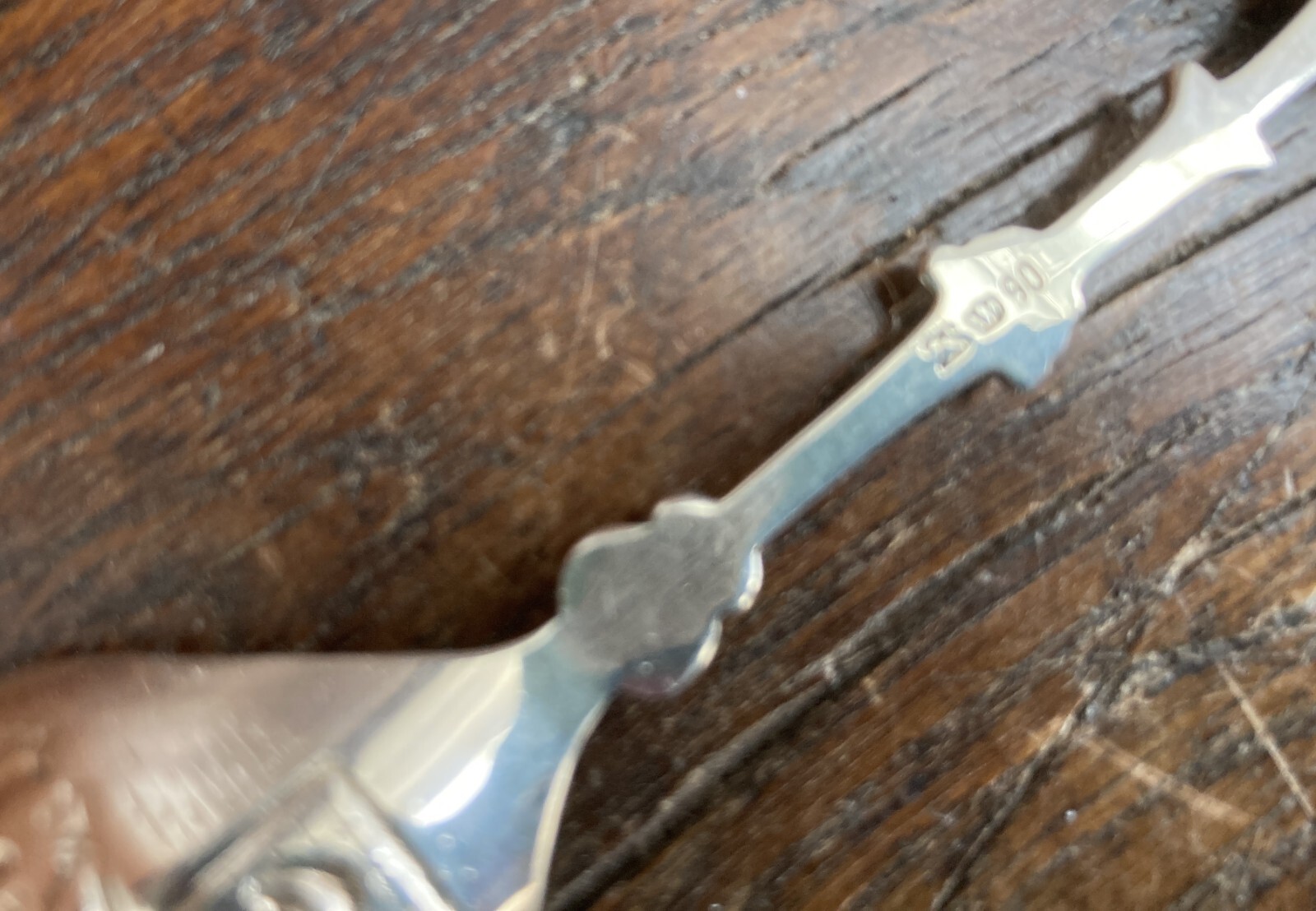 Vintage Silverplate Dutch 90 SOUVENIR SPOON Delft Windmill Lute Player VERY NICE